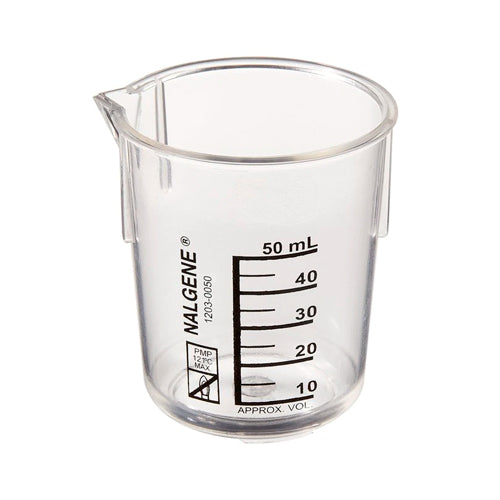 11079. VASO DE PRECIPITADO DE POLIMETILPENTANO 50ML PAQUETE C/2 PIEZAS - NALGENE