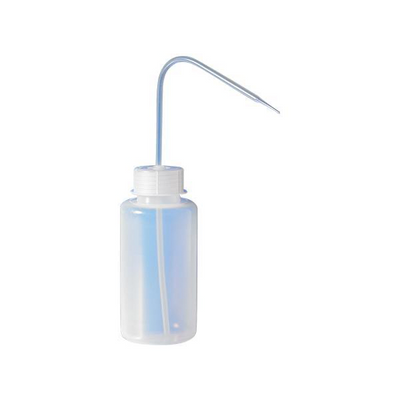 2744. PIZETA (FRASCO LAVADOR) 250ML BOCA ANCHA SALIDA SUPERIOR LDPE PYREX