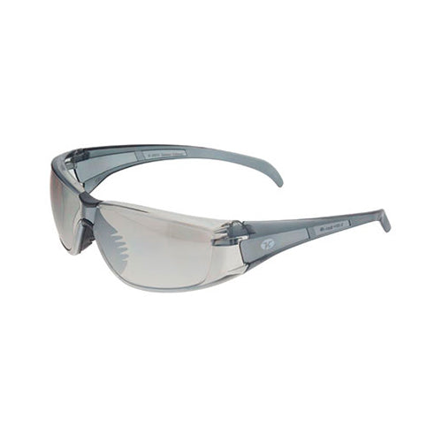 10991. LENTES DE SEGURIDAD DE POLICARBONATO CLARO VERATTI 351 C/MARCO GRIS, TIPO ESPEJO PAQUETE C/5 PIEZAS - ENCON