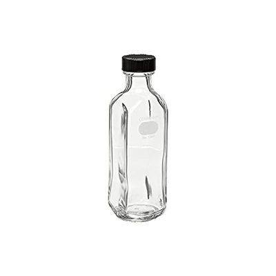 50179. BOTELLA DE VIDRIO P/DILUCION DE LECHE BOCA ANGOSTA C/TAPON DE ROSCA - PYREX