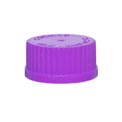 1381. TAPON DE ROSCA DE POLIPROPILENO MORADO GL45 C/SELLO CAJA C/20 PIEZAS - PYREX