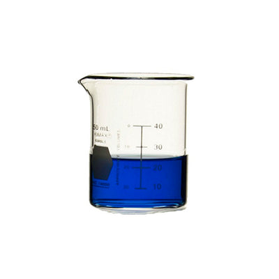 10841. VASO DE PRECIPITADO DE VIDRIO 50ML FORMA BAJA GRIFFIN C/5 KIMAX