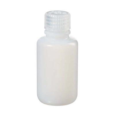 13657. FRASCO DE POLIETILENO ALTA DENSIDAD 60ML CLARO BOCA ANGOSTA C/TAPON DE ROSCA DE POLIPROPILENO, NO ESTERIL PAQUETE C/10 PIEZAS - NALGENE