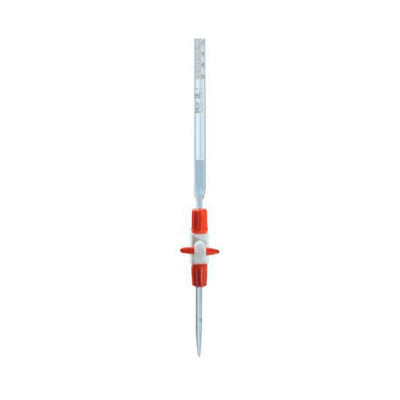 11530.BURETA DE VIDRIO 50ML CLASE A ACCU-RED SERIALIZADA/CERTIFICADA C/LLAVE DE TEFLON - PYREX