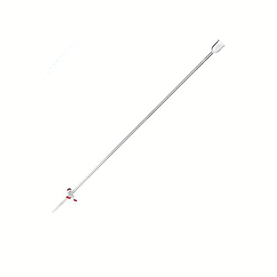 2250. MICROBURETA DE VIDRIO 5ML CLASE A C/EMBUDO Y LLAVE DE VIDRIO - PYREX