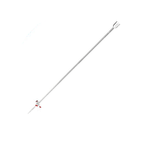 2250. MICROBURETA DE VIDRIO 5ML CLASE A C/EMBUDO Y LLAVE DE VIDRIO - PYREX