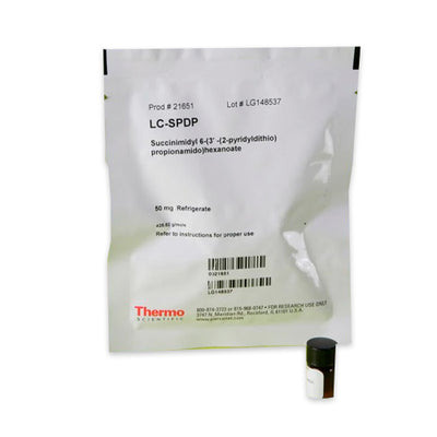 53282. LC-SPDP (SUCCINIMIDYL 6-(3(2-PYRIDYLDITHIO)PROPIONAMIDO)HEXANOATE) 50MG - PIERCE