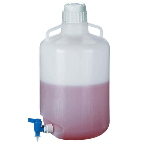 5713. GARRAFON (BIDON) DE POLIETILENO BAJA DENSIDAD 25LT LDPE C/LLAVE Y TAPON DE ROSCA - NALGENE