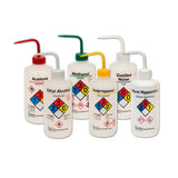 11761. PIZETA (FRASCO LAVADOR) 500ML METANOL, BOCA ANGOSTA SALIDA SUPERIOR C/TAPA VERDE, LDPE - NALGENE