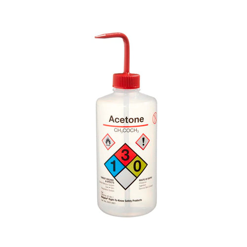 11759. PIZETA (FRASCO LAVADOR) 500ML AGUA DESTILADA, BOCA ANGOSTA SALIDA SUPERIOR C/TAPA NATURAL, LDPE - NALGENE