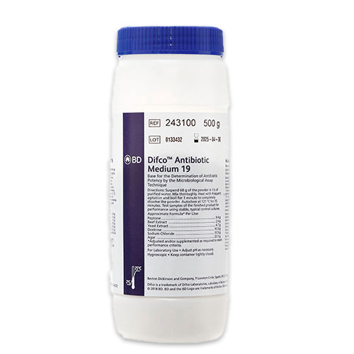 54329. MEDIO PARA ANTIBIOTICOS # 19 500GR - DIFCO