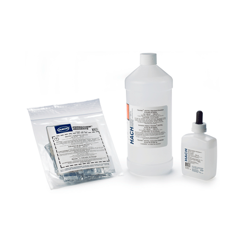 54961. SET DE REACTIVOS P/DETERMINACION DE DUREZA TOTAL RANGO BAJO 0-2500MG/L P/100 PRUEBAS HACH