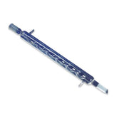 15097. CONDENSADOR DE VIDRIO ALLIHN DE 8 BULBOS, 650MM JUNTA 24/40 C/PUNTA DE GOTEO