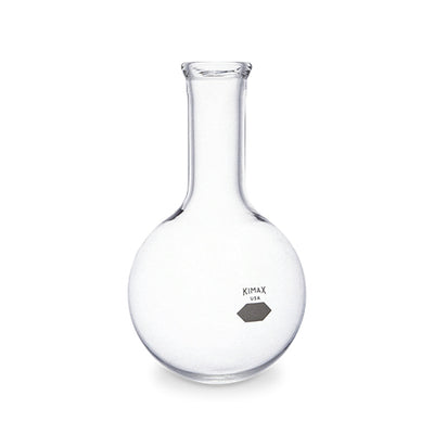 51516. MATRAZ DE EBULLICION DE VIDRIO 100ML FORMA REDONDA REFORZADO - KIMAX