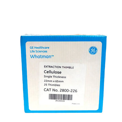 22256. DEDALES (CARTUCHO) FILTRANTES DE EXTRACCION 22X65MM, GROSOR 1MM C/25 WHATMAN