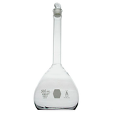 5653. MATRAZ VOLUMETRICO DE VIDRIO 500ML CLASE A C/TAPON DE VIDRIO - KIMAX