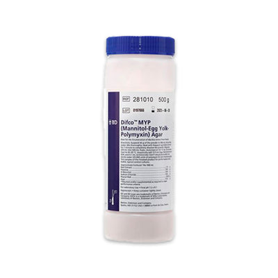 54372. AGAR MYP (MANITOL, YEMA DE HUEVO Y POLIMIXINA B) 500GR - DIFCO