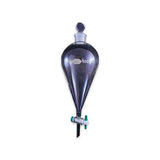 14222. EMBUDO DE SEPARACION DE VIDRIO 1000ML FORMA PERA C/LLAVE DE TEFLON - KIMAX