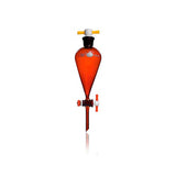 21317. EMBUDO DE SEPARACION DE VIDRIO 125ML FORMA PERA RAY-SORB TAPON Y LLAVE DE TEFLON - KIMAX