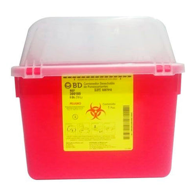 19989. CONTENEDOR DE PUNZOCORTANTES 7.6LT COLOR ROJO DE POLIPROPILENO - BD SHARPS COLL