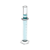 2618. PROBETA (MEDIDA CILINDRICA) DE VIDRIO 1LT GRADUADA LINEA BLANCA C/PICO - PYREX
