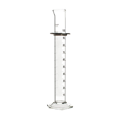11516.PROBETA (MEDIDA CILINDRICA) DE VIDRIO 100ML GRADUADA LINEA BLANCA C/PICO CERTIFICADA - PYREX
