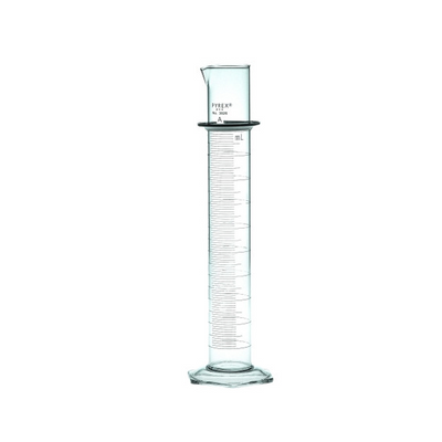 2723. PROBETA (MEDIDA CILINDRICA) DE VIDRIO 50ML CLASE A GRADUADA DOBLE ESCALA EN AZUL - PYREX