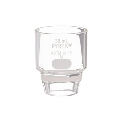1121. CRISOL GOOCH DE VIDRIO FORMA BAJA C/DISCO 30ML PORO MEDIO - PYREX