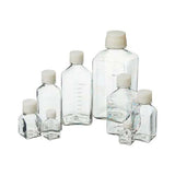 13775. FRASCO PETG 500ML TRANSPARENTE CUADRADO C/TAPON DE ROSCA HDPE, GRADUADO ESTERIL PAQUETE C/20 PIEZAS - NALGENE