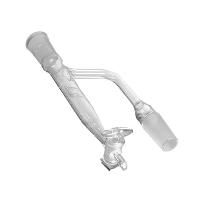 10745. TRAMPA DESTILACION BARRET 20ML JUNTAS 24/40 C/LLAVE DE VIDRIO - PYREX