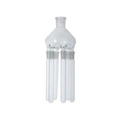 17239. ESCURRIDOR DE VIDRIO TIPO ARAÑA C/6 FUNDAS DE DESTILACION 20ML 24/10 - IKA