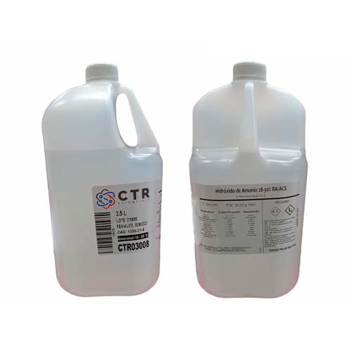 50936. HIDROXIDO DE AMONIO (AMONIACO) 28-30% RA PLASTICO 3.5LT - CTR