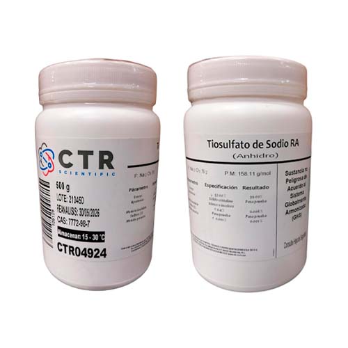 20221. TIOSULFATO DE SODIO ANHIDRO RA ACS PLASTICO 500GR - CTR