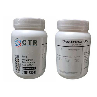 50906. DEXTROSA ANHIDRA USP PLASTICO 500GR - CTR