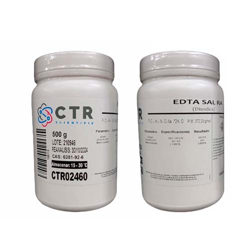 50885. EDTA SAL DISODICA RA PLASTICO 500GR - CTR
