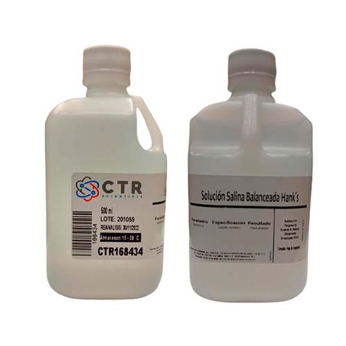 50900. SOLUCION SALINA BALANCEADA HANKS PLASTICO 500ML - CTR