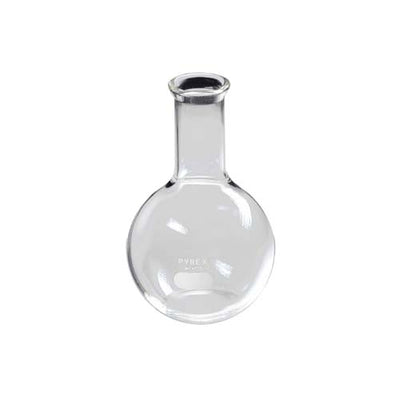 15208. MATRAZ FLORENCIA DE VIDRIO 12LT FORMA REDONDA, FONDO PLANO - PYREX