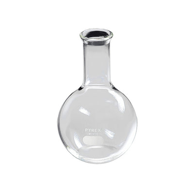 10746. MATRAZ FLORENCIA DE VIDRIO 6LT FORMA REDONDA, FONDO PLANO - PYREX