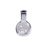 10748. MATRAZ DE EBULLICION DE VIDRIO 500ML FONDO PLANO CUELLO CORTO UNION ESMERILADA 24/40 - PYREX