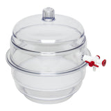 50651. DESECADOR DE POLICARBONATO 5.6LT P/VACIO 20CM C/LLAVE, FONDO POLICARBONATO TRANSPARENTE - BEL-ART