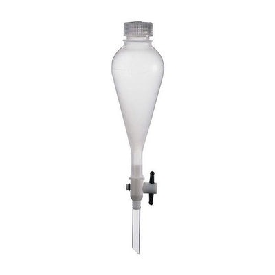 1438. EMBUDO DE SEPARACION DE POLIPROPILENO 250ML FORMA PERA C/LLAVE DE TEFLON - NALGENE