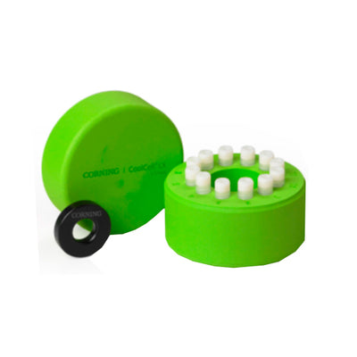 11496.CONTENEDOR DE CONGELACION P/12 VIALES CRIOGENICOS 1-2ML COOLCELL LX COLOR VERDE - CORNING