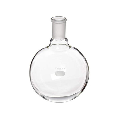1333. MATRAZ DE EBULLICION DE VIDRIO FONDO REDONDO PARED GRUESA UNION ESMERILADA 24/40 100ML PYREX