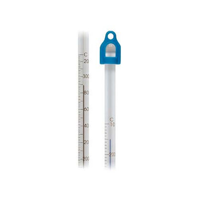 14194. TERMOMETRO DE VIDRIO -20/+110°C DE ALCOHOL LO-TOX AZUL, DIV 1.0, INMERSION PARCIAL, LONGITUD 305MM - BRANNAN