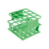 13475.GRADILLA P/16 TUBOS 10-18ML, 25MM ONE RACK AUTOCLAVABLE, PLASTICO VERDE - HEATHROW