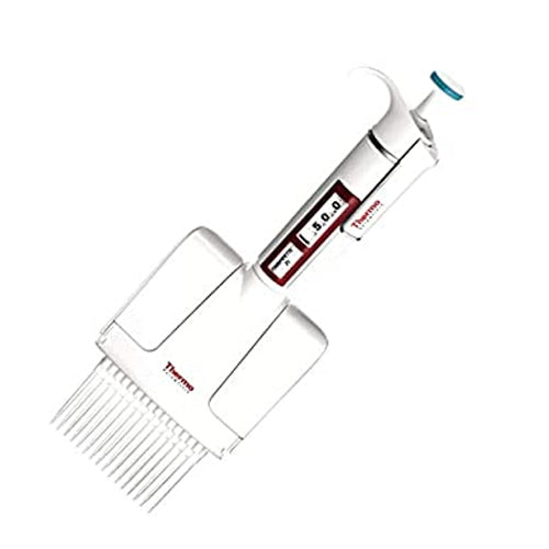 3745. MICROPIPETA MULTICANAL 16 CANALES VOLUMEN VARIABLE 5-50UL F1 TURQUESA - FINNPIPETTE