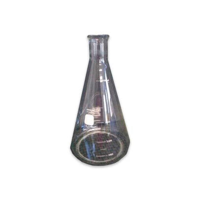 14171. MATRAZ ERLENMEYER DE VIDRIO 4LT BOCA ANCHA C/TAPON DE ROSCA NARANJA - PYREX