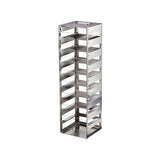 13779. GRADILLA P/9 CRIOCAJAS,VERTICAL DE ACERO INOXIDABLE - NALGENE