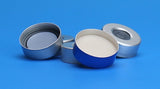 5474. TAPA DE ALUMINIO COLOR NATURAL DE 20MM C/SEPTA PFTE/ CUACHO DE BUTILO PAQUETE C/100 PIEZAS - FINNERAN
