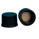 2118. TAPA DE POLIPROPILENO NEGRO C/SEPTA PTFE/F417, 8-425MM, PAQUETE C/100 PIEZAS - FINNERAN